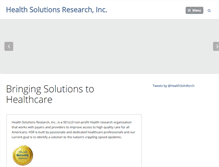 Tablet Screenshot of healthsolutionsresearch.org